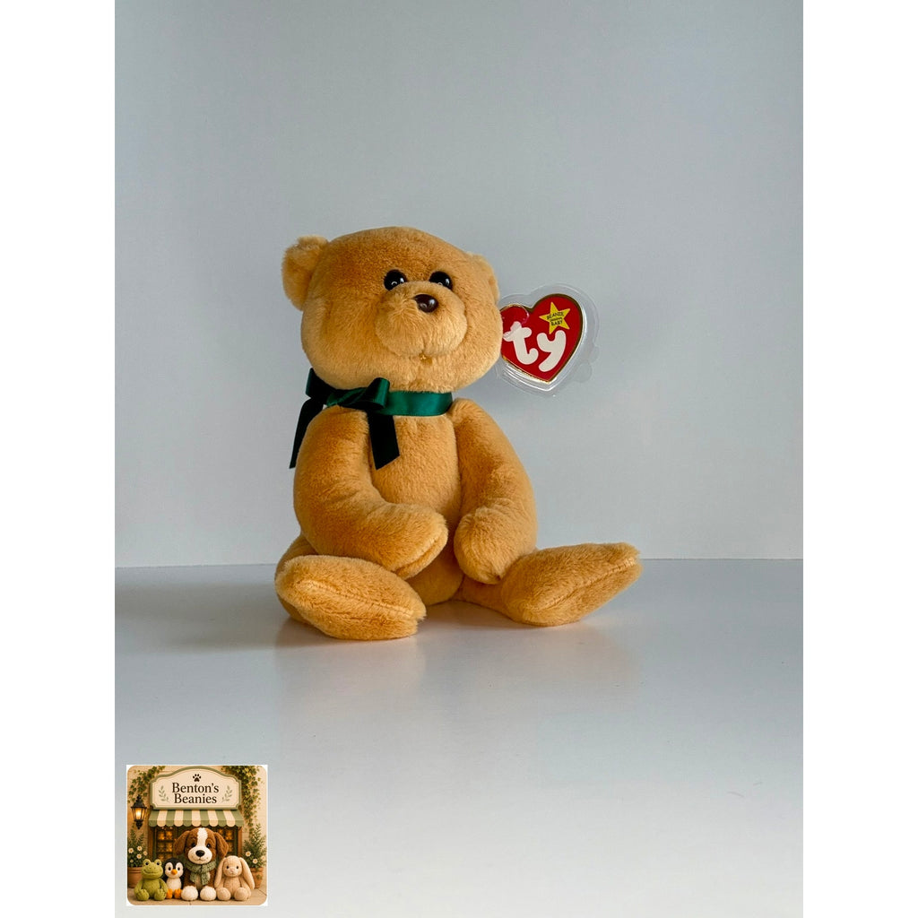 Winston the Bear TY Beanie Baby | Mint Heart/Tush Tag NEW