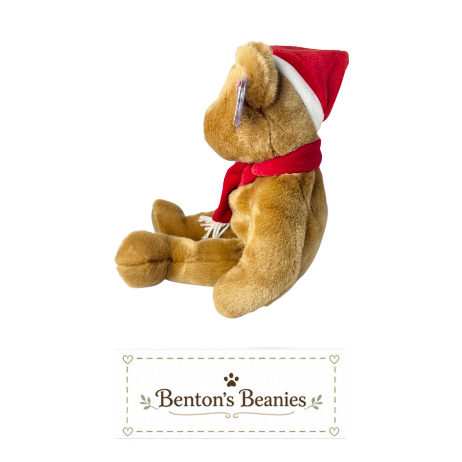1997 Holiday Teddy TY Beanie Buddies | Mint Heart Tush Tags