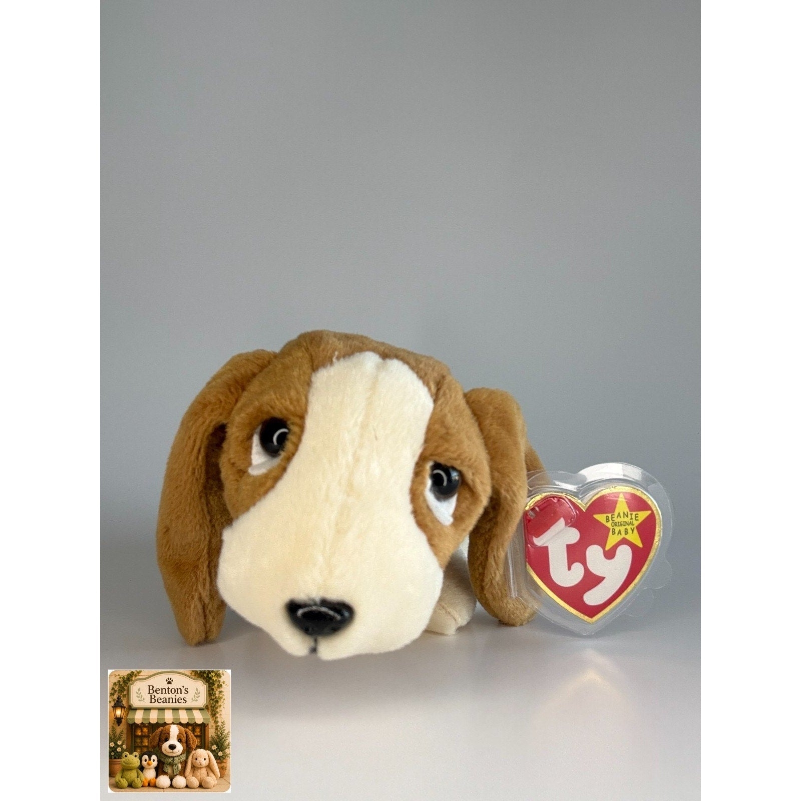 Tracker the Dog TY Beanie Baby | Mint Heart & Tush Tag
