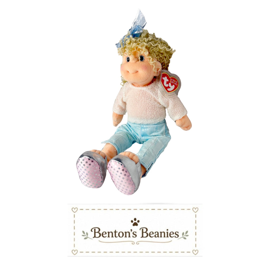 Sassy Star TY Beanie Boppers | Mint Heart & Tush Tag