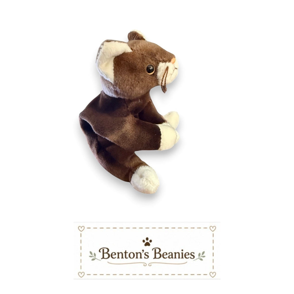Pounce the Cat TY Beanie Baby | Mint Heart & Tush Tag