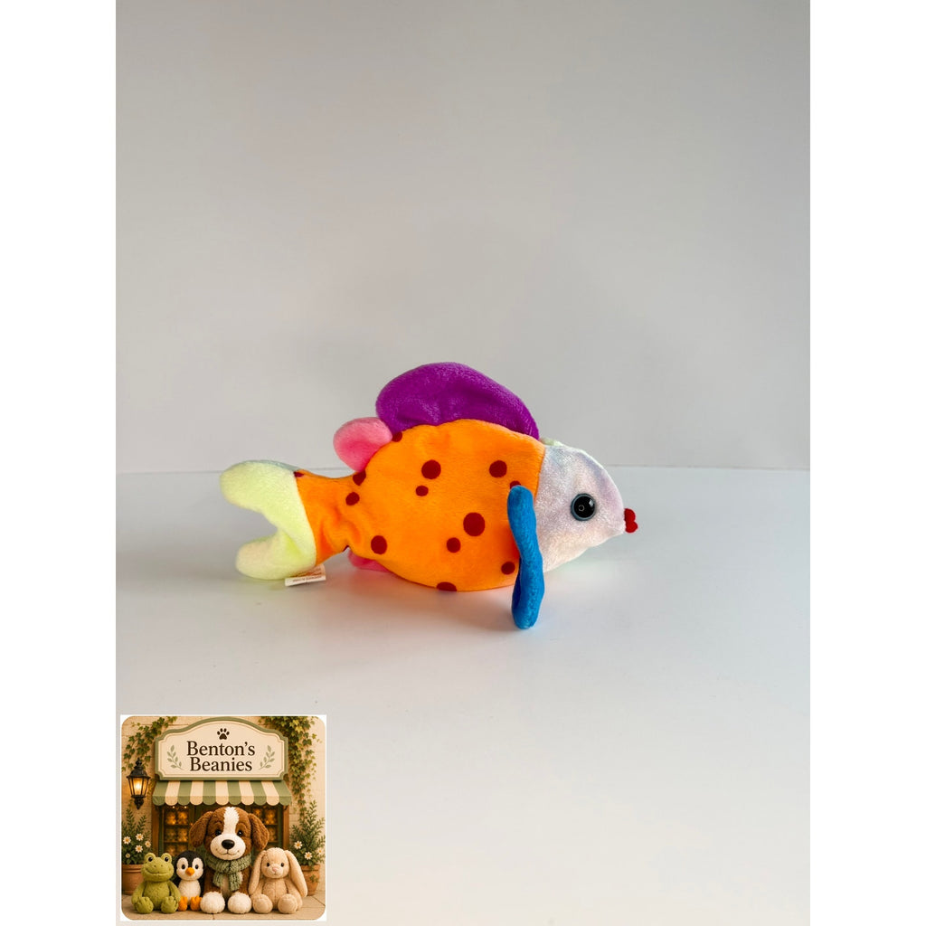 Lips the Fish TY Beanie Baby | Mint Heart & Tush Tag