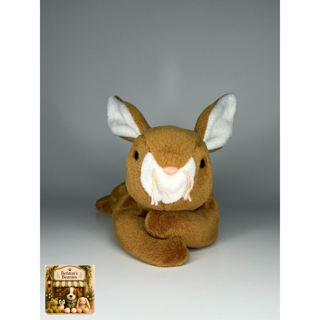 Ears the Rabbit TY Beanie Baby | Mint Heart & Tush Tag