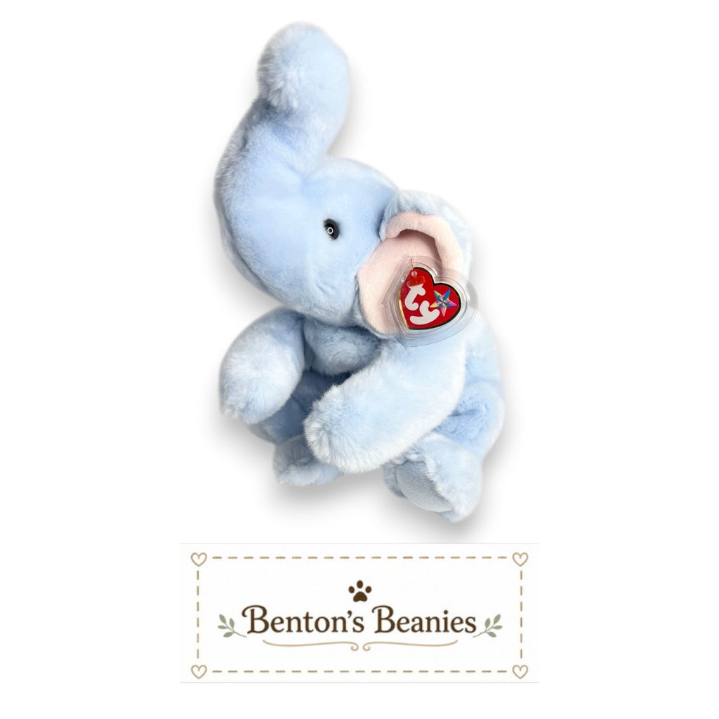Peanut the Elephant TY Beanie Buddies | Mint Heart Tush Tags