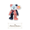 Spangle the Blue Bear TY Beanie Baby | Mint Heart & Tush Tag