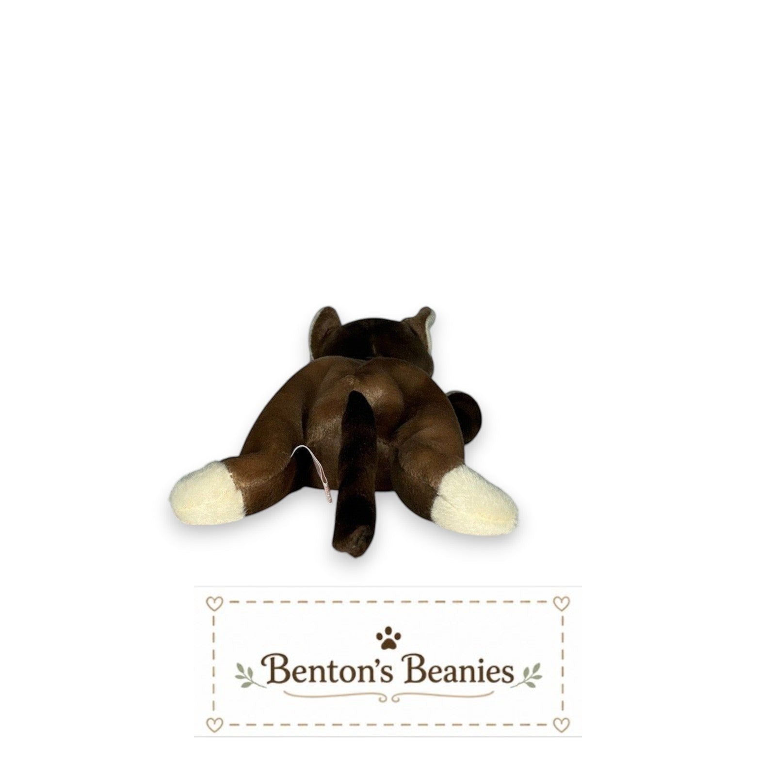 Pounce the Cat TY Beanie Baby | Mint Heart & Tush Tag