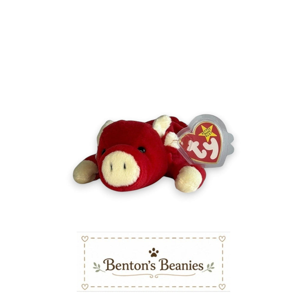 Snort the Bull TY Beanie Baby | Mint Heart & Tush Tag