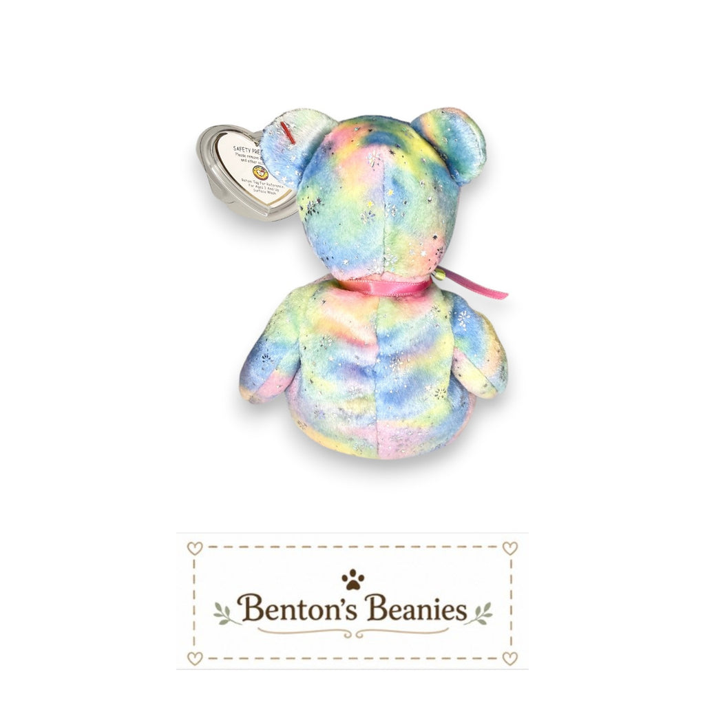 Clubby VI Rainbow TY Beanie Baby | Mint Heart & Tush Tag
