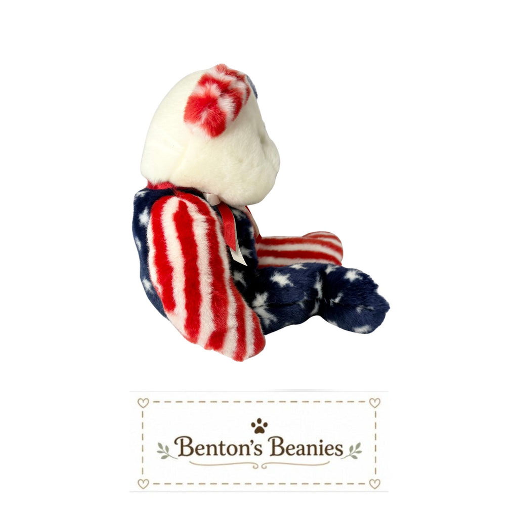 Spangle the Bear TY Beanie Buddies | Mint Heart & Tush Tags