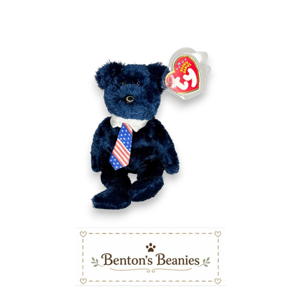 Pops the Bear TY Beanie Baby | Mint Heart & Tush Tag