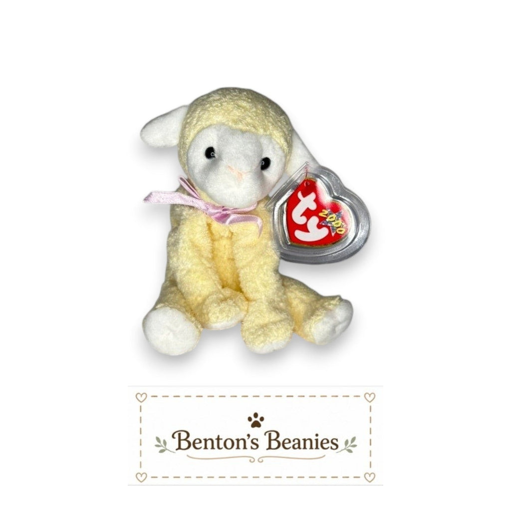 Fleecie the Lamb TY Beanie Baby | Mint Heart & Tush Tags