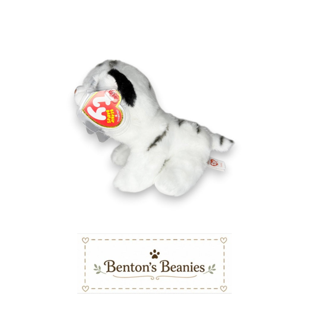 Tundra the White Tiger TY Beanie Baby | Mint Heart Tush Tag