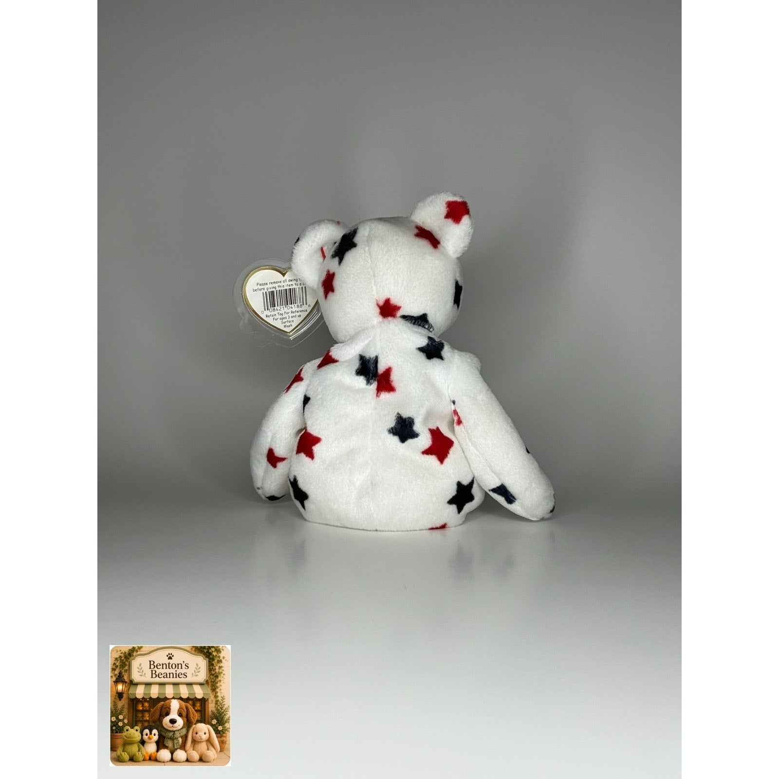 Glory the Bear TY Beanie Baby | Mint Heart & Tush Tag