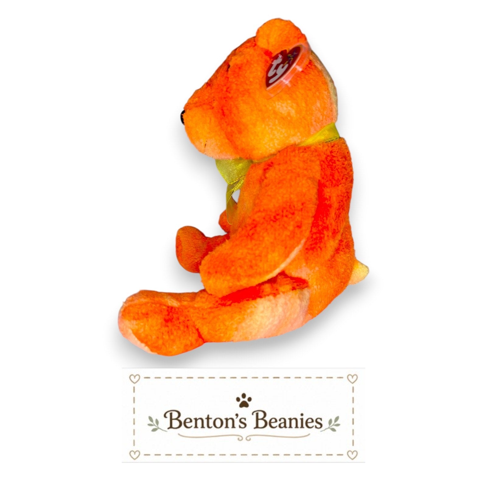 Tangerine the Orange Bear TY Beanie Buddies | Mint Tags