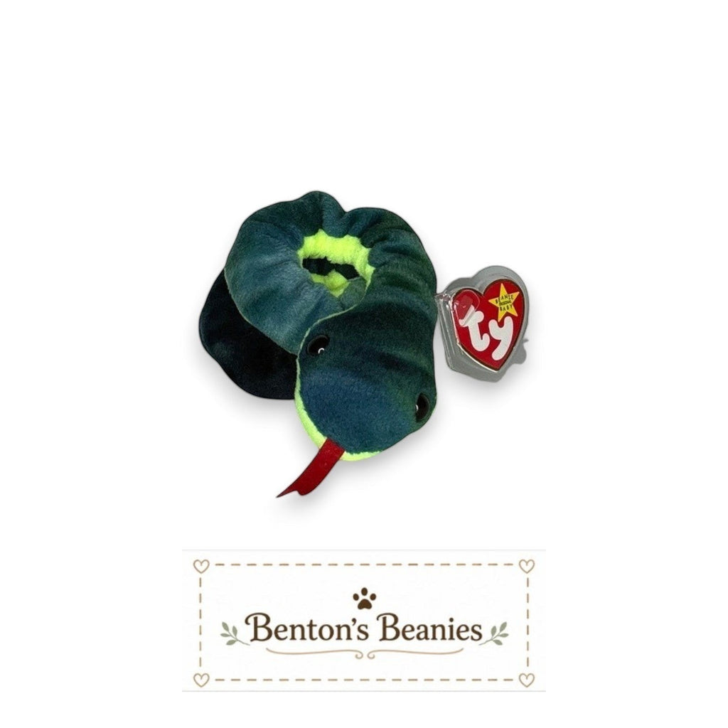 Hissy the Snake TY Beanie Baby | Mint Heart & Tush Tag