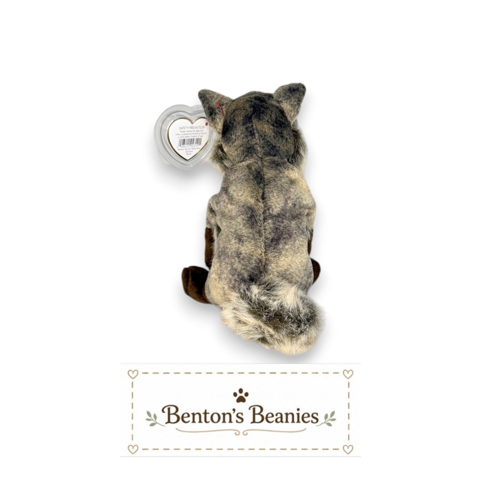 Howl the Wolf TY Beanie Baby | Mint Heart & Tush Tag