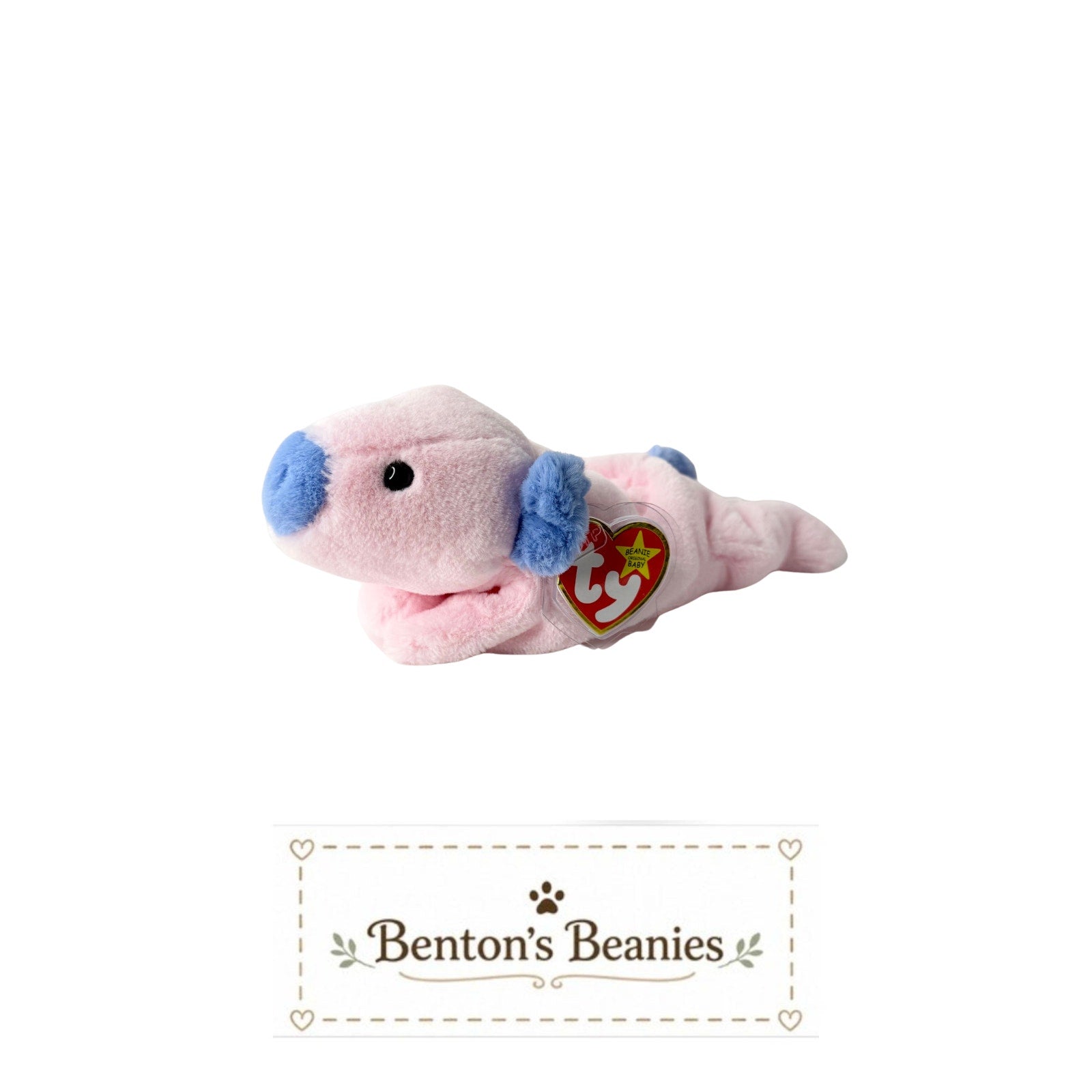Squealer II the Pig TY Beanie Baby | Mint Heart & Tush Tag