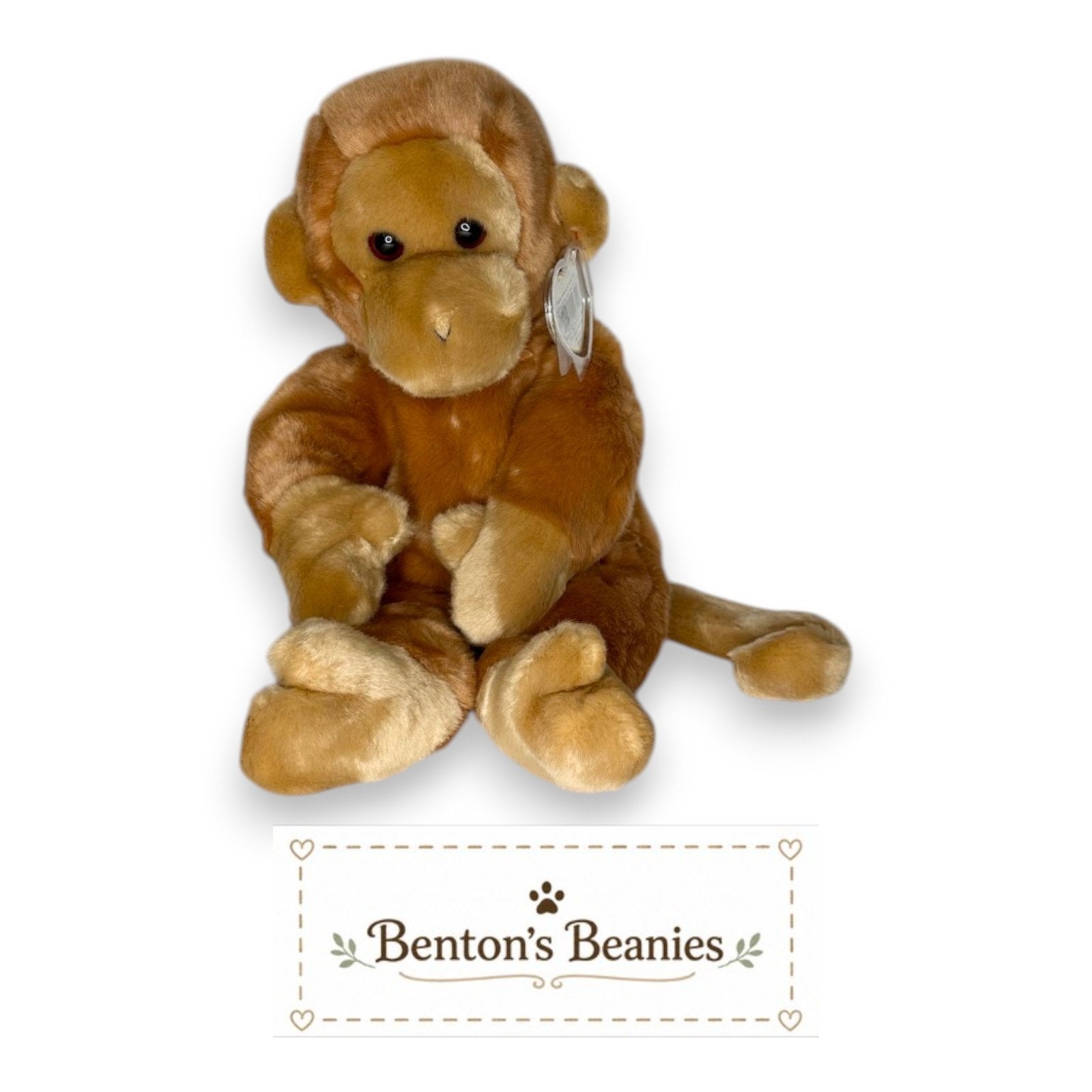 Bongo the Monkey TY Beanie Buddies | Mint Heart & Tush Tags