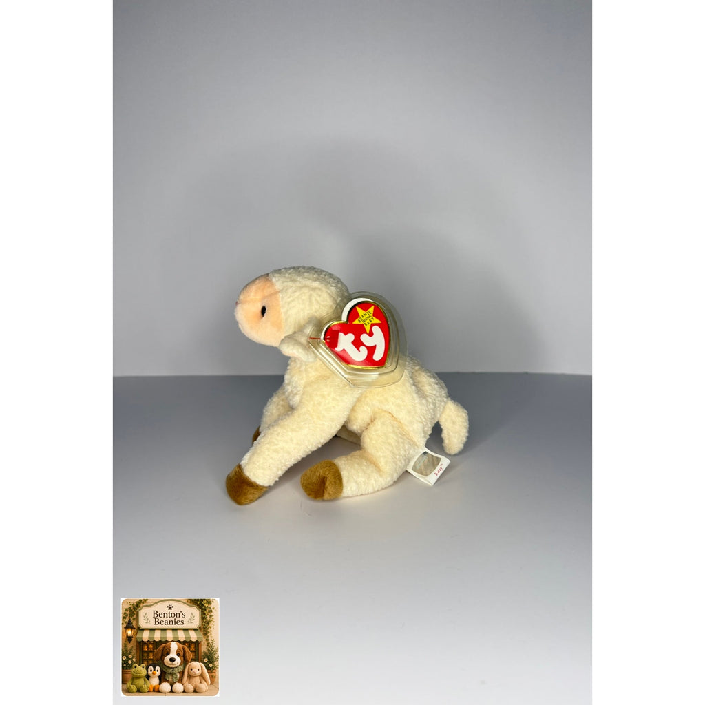 Ewey the Lamb TY Beanie Baby | Mint Heart/Tush Tag