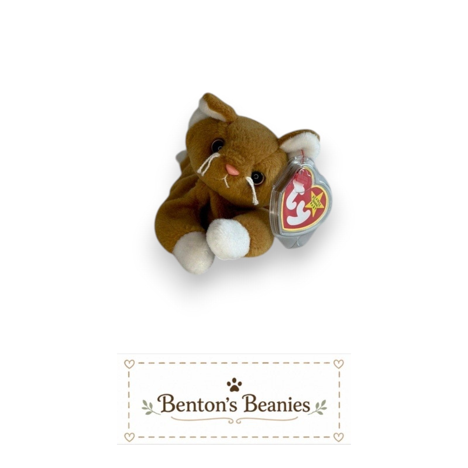 Nip the Cat TY Beanie Baby | Mint Heart & Tush Tags