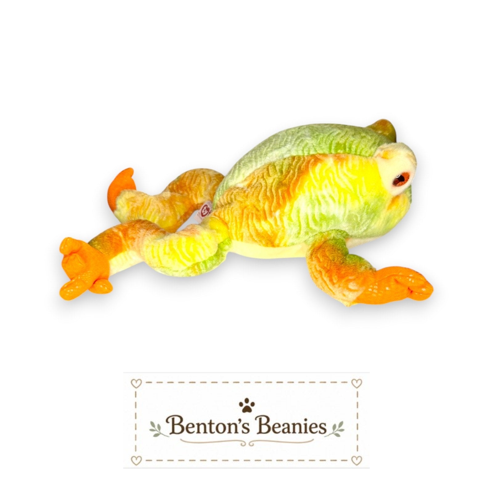 Prince the Frog TY Beanie Buddies | Mint Heart & Tush Tags