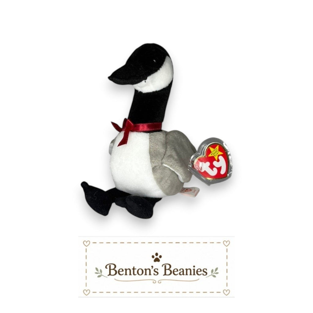 Loosy the Goose TY Beanie Baby | Mint Heart & Tush Tag