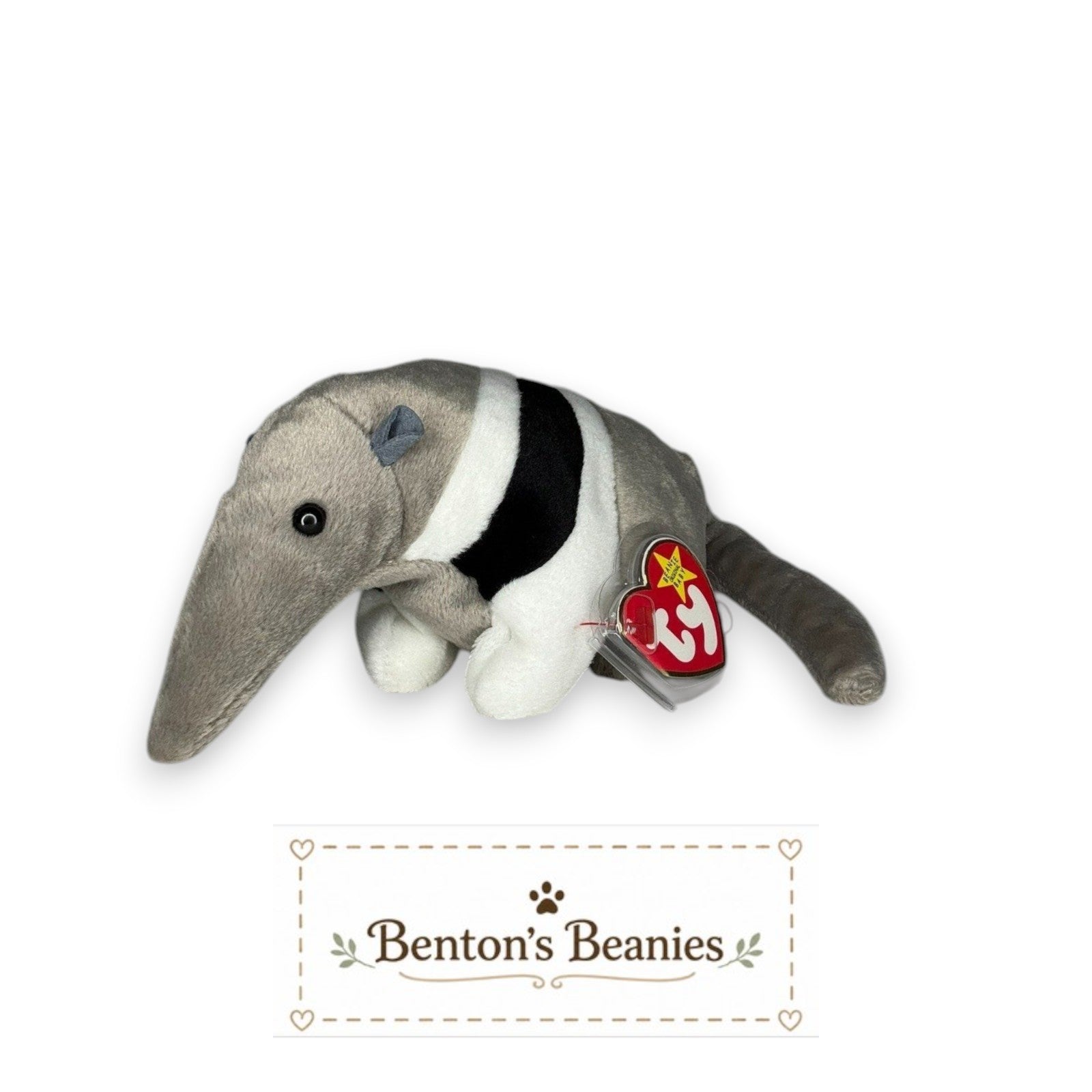 Ants the Anteater TY Beanie Baby | Mint Heart & Tush Tag