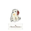 Benton's Beanies Aurora the Polar Bear Ty Beanie Baby, white plush, red heart tag, vintage collectible