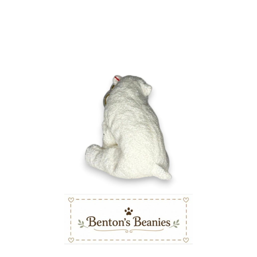 Benton's Beanies Aurora the Polar Bear Ty Beanie Baby, white plush, mint tags, vintage collectible
