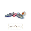 Benton's Beanies Flitter the Butterfly Ty Beanie Baby with pastel plush, rainbow wings, and embroidered details.