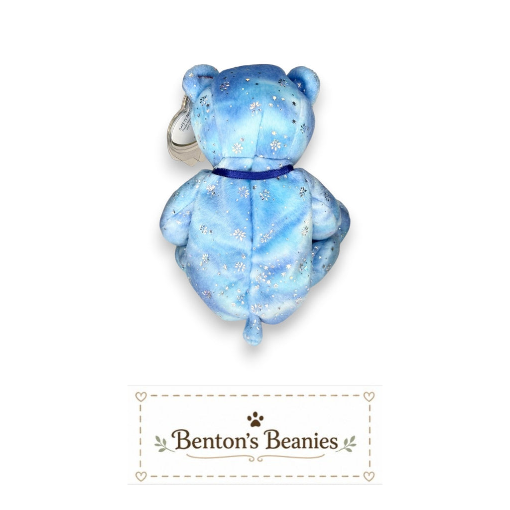 Clubby VI Blue Bear TY Beanie Baby | Mint Heart & Tush Tag