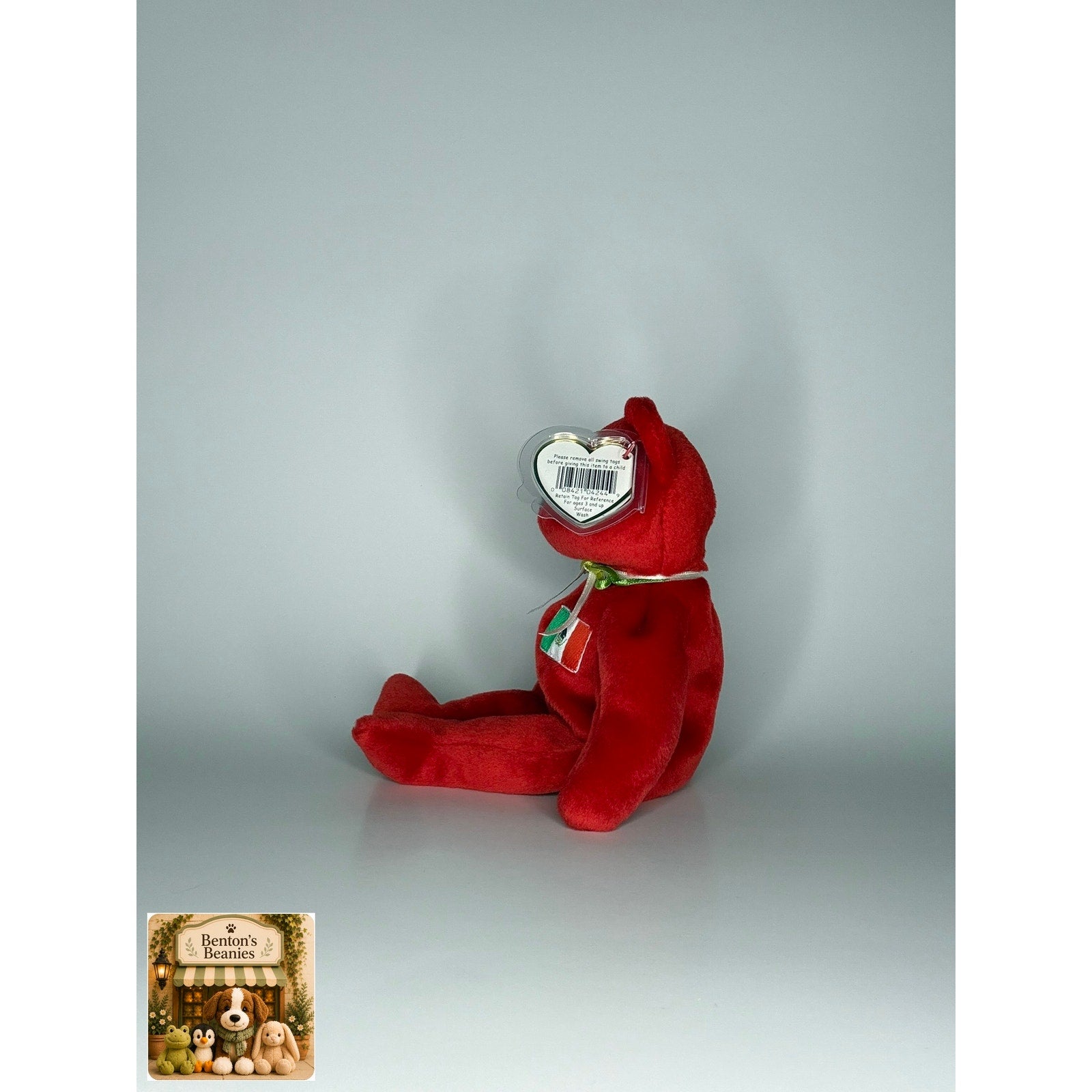 Osito the Bear TY Beanie Baby | Mint Heart/Tush Tag