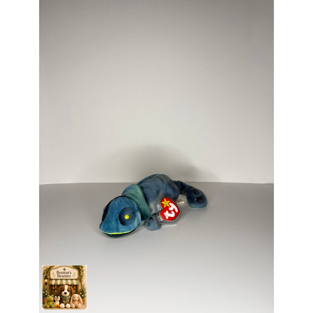 Rainbow the Chameleon TY Beanie Baby | Mint Heart & Tush Tag