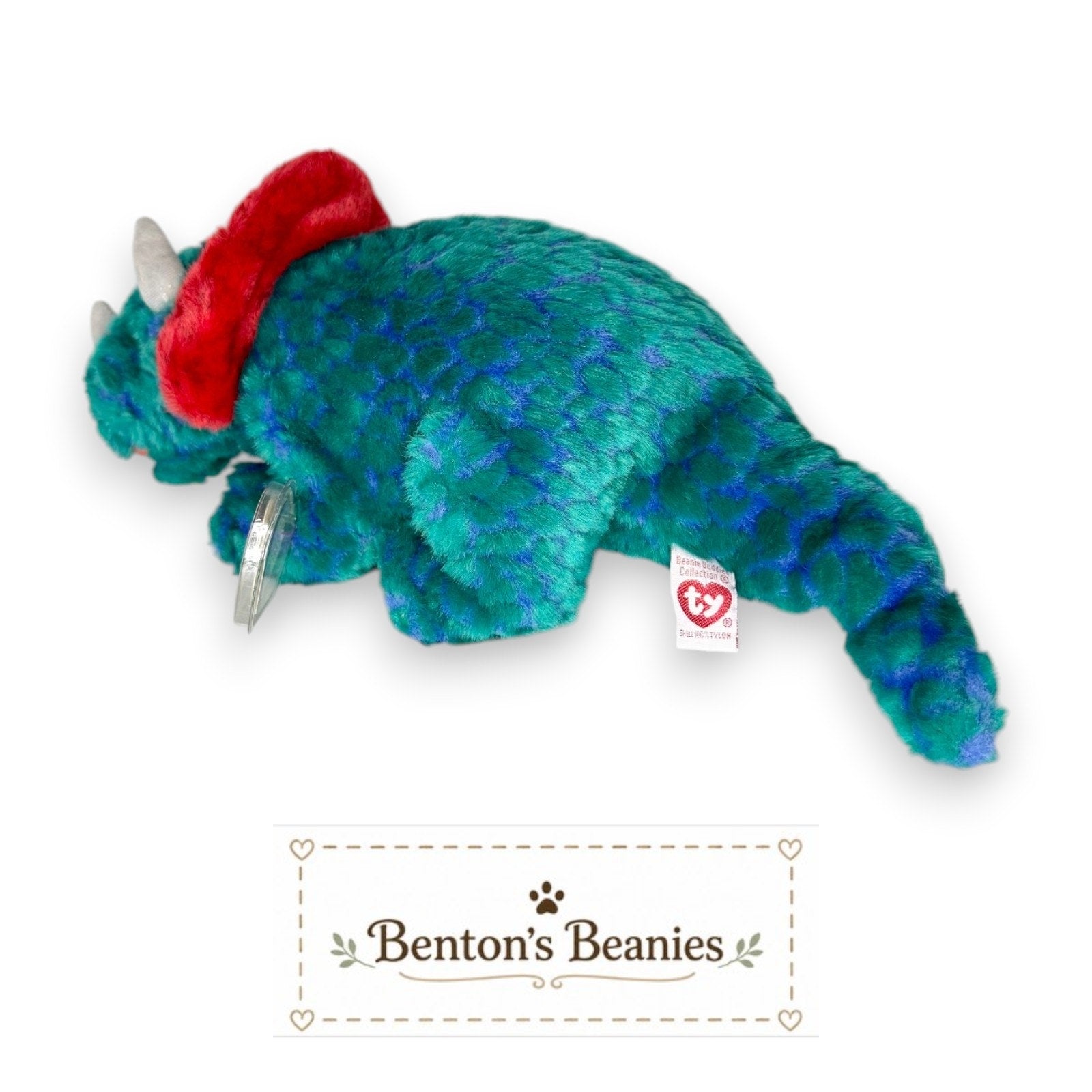 Hornsly the Triceratops TY Beanie Buddies | Mint Tags