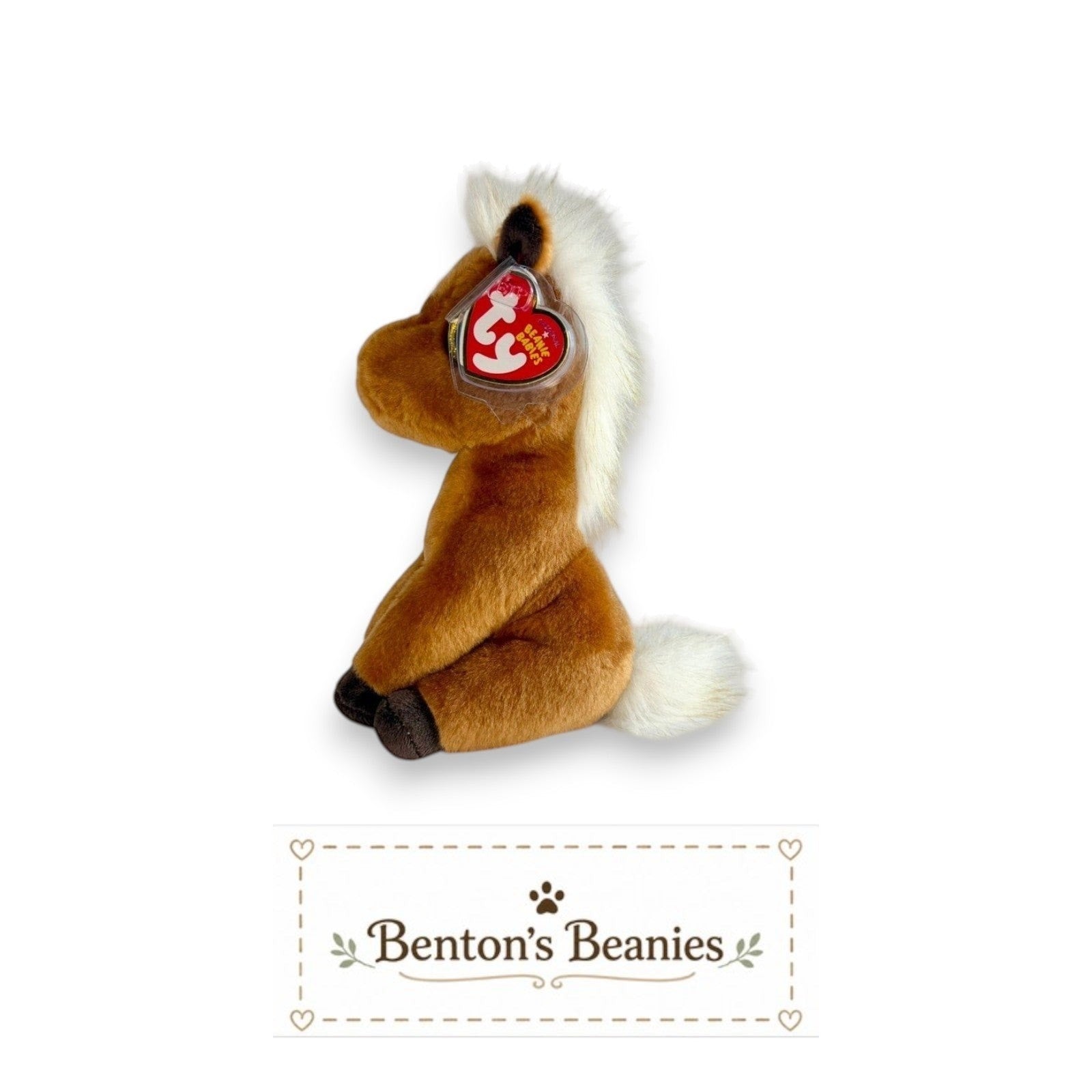 Morty the Horse TY Beanie Baby | Mint Heart & Tush Tafg