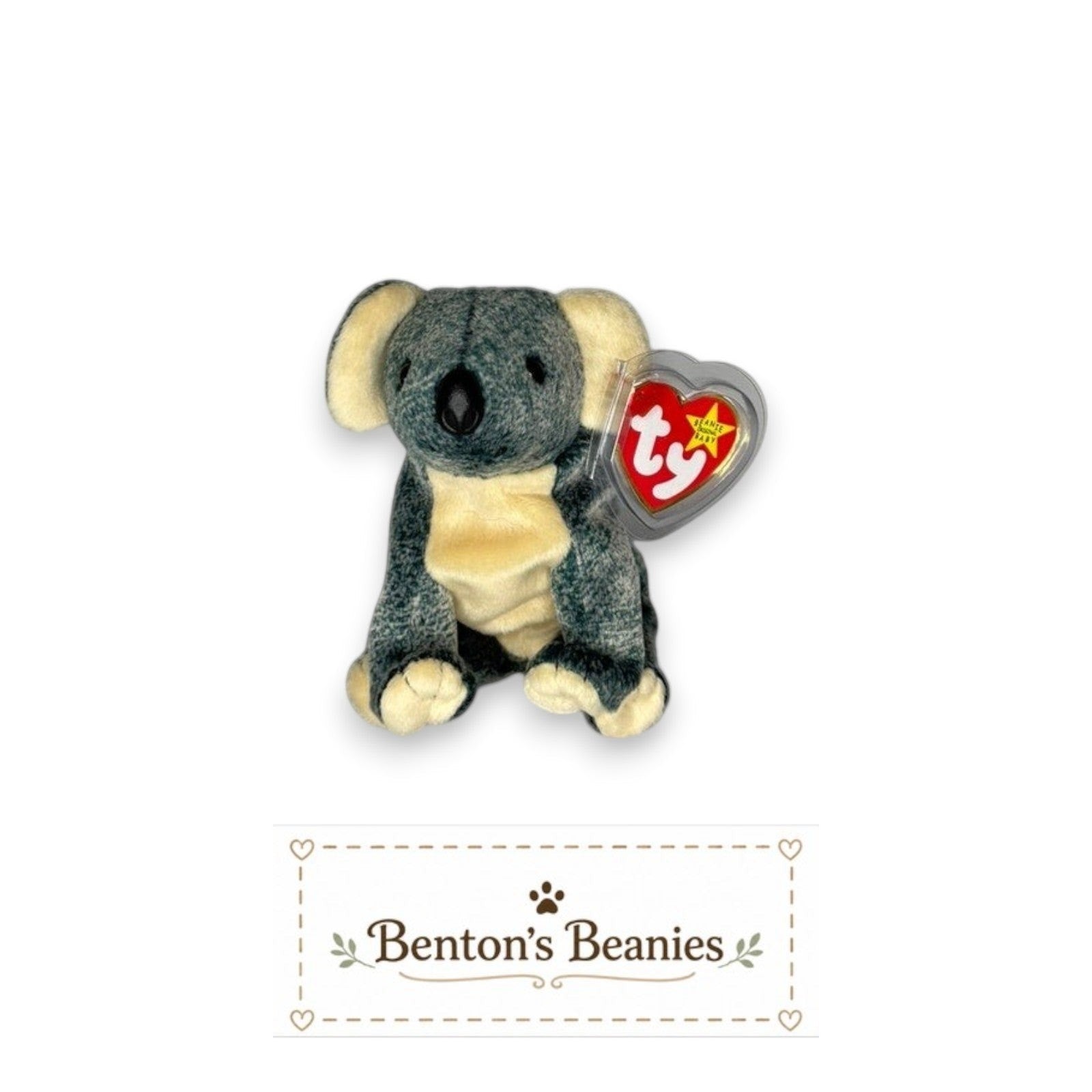Eucalyptus the Koala TY Beanie Baby | Mint Heart & Tush Tag