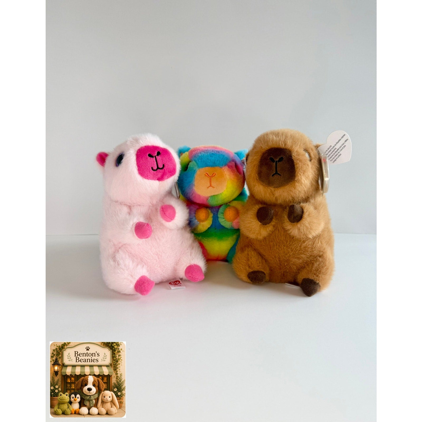 Petal, Savanna, & Mocha the Capybaras | TY Beanie Babies NEW