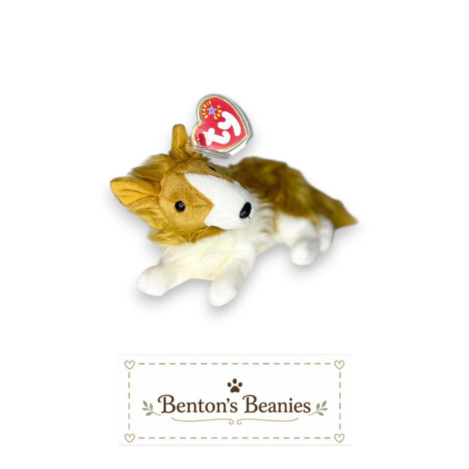 Cassie the Collie TY Beanie Baby | Mint Heart & Tush Tags