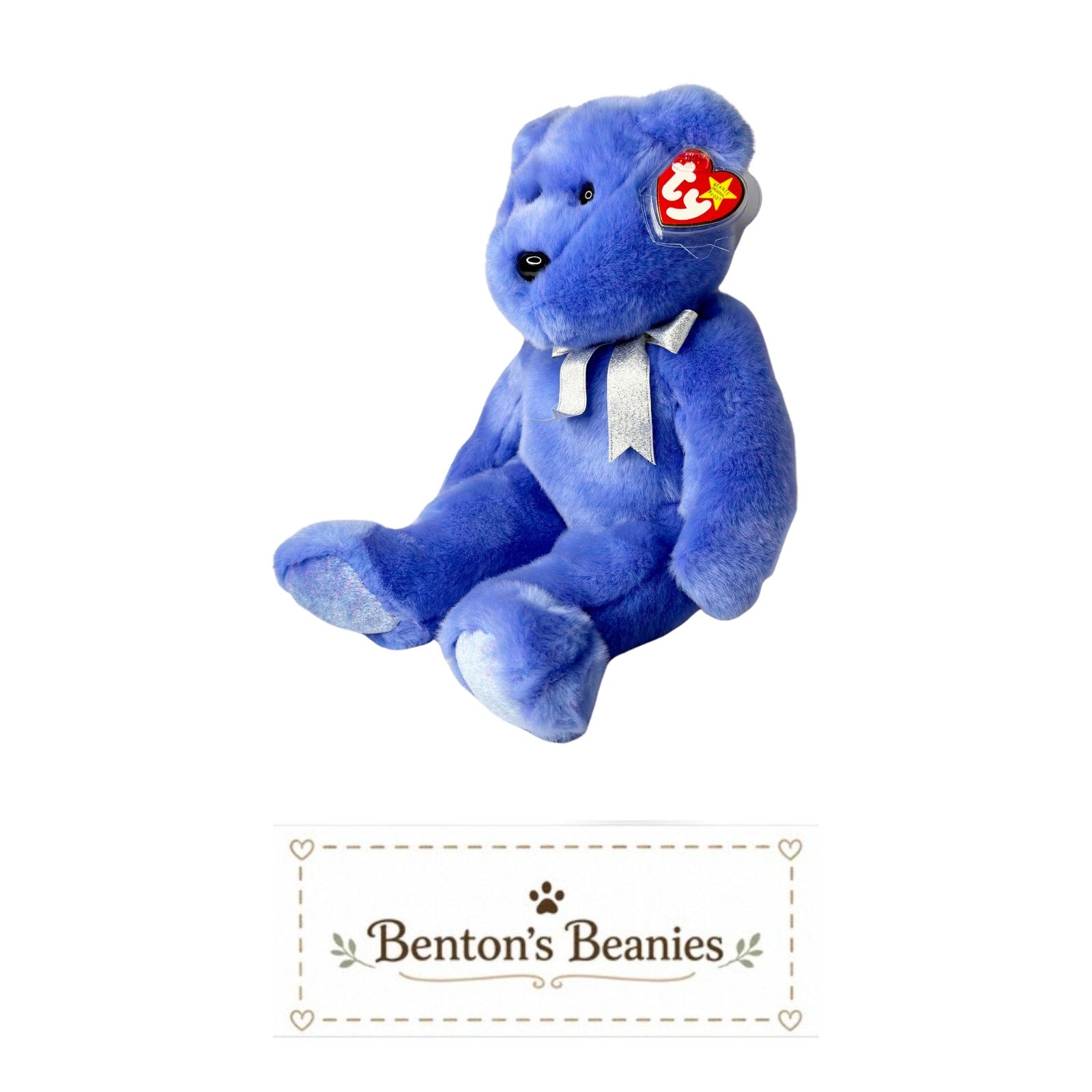 Clubby II Bear TY Beanie Buddies | Mint Heart & Tush Tags