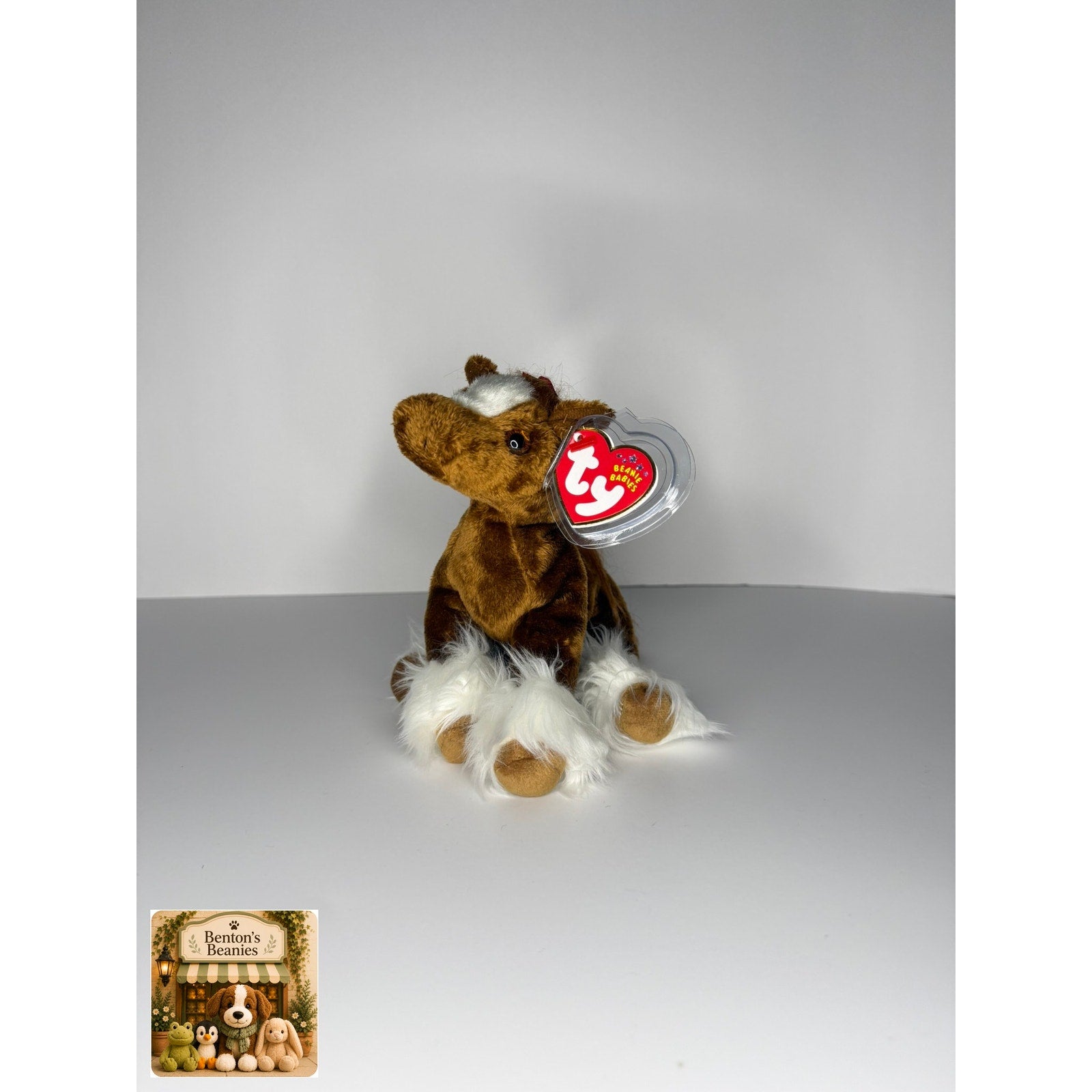 Hoofer the Horse TY Beanie Baby | Mint Heart & Tush Tag
