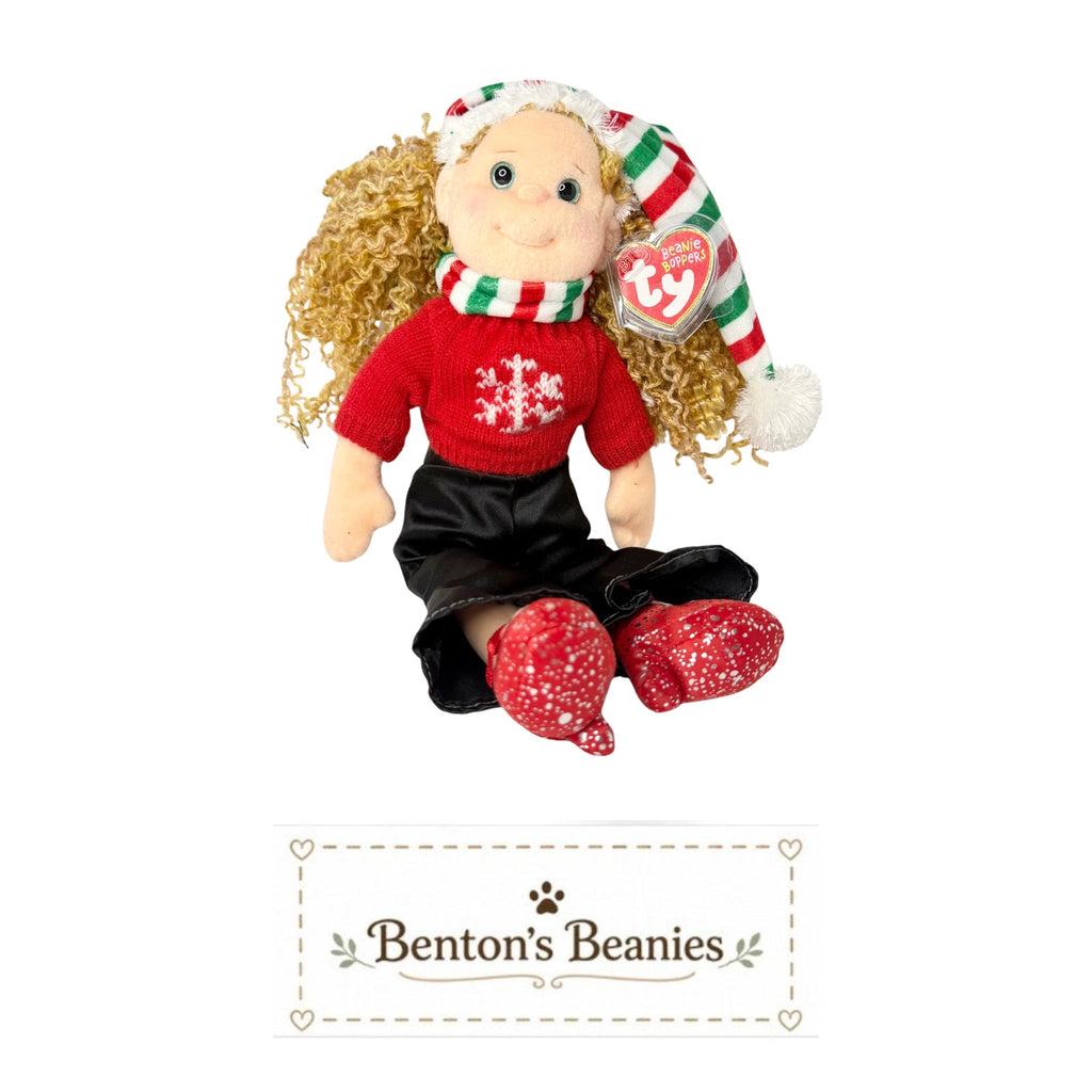 Festive Franny TY Beanie Boppers | Mint Heart & Tush Tag