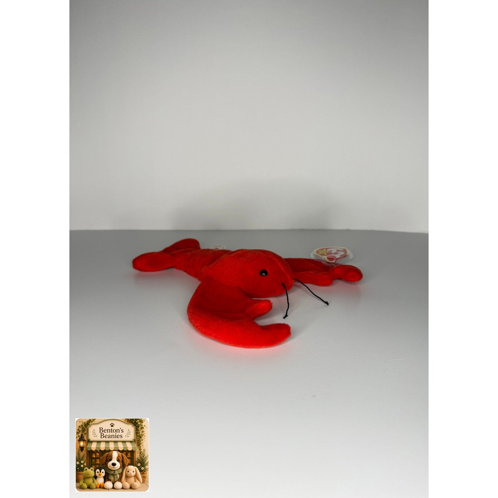 Pinchers the Lobster TY Beanie Baby | Mint Heart & Tush Tag