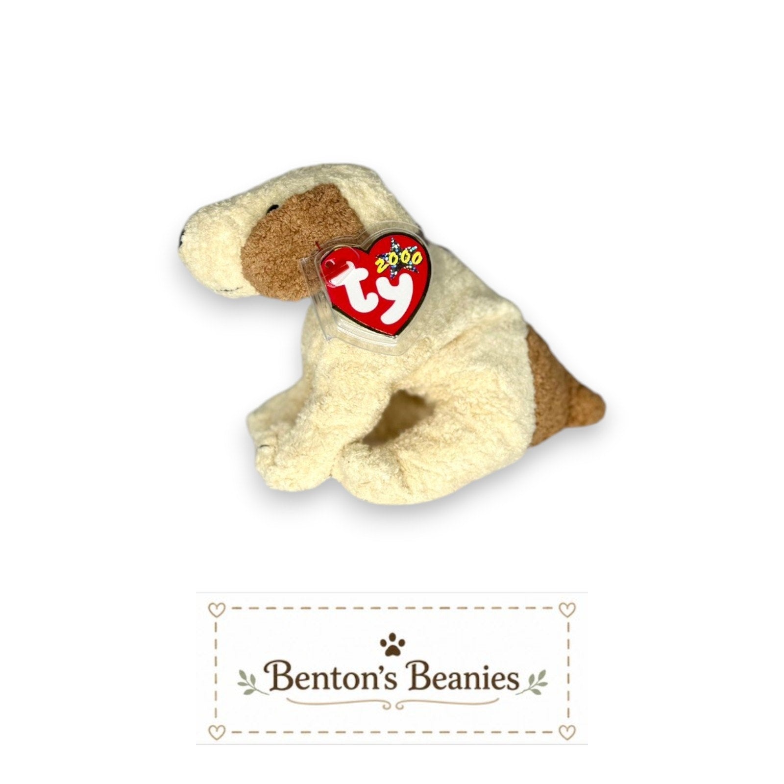 Rufus the Dog TY Beanie Baby | Mint Heart & Tush Tag