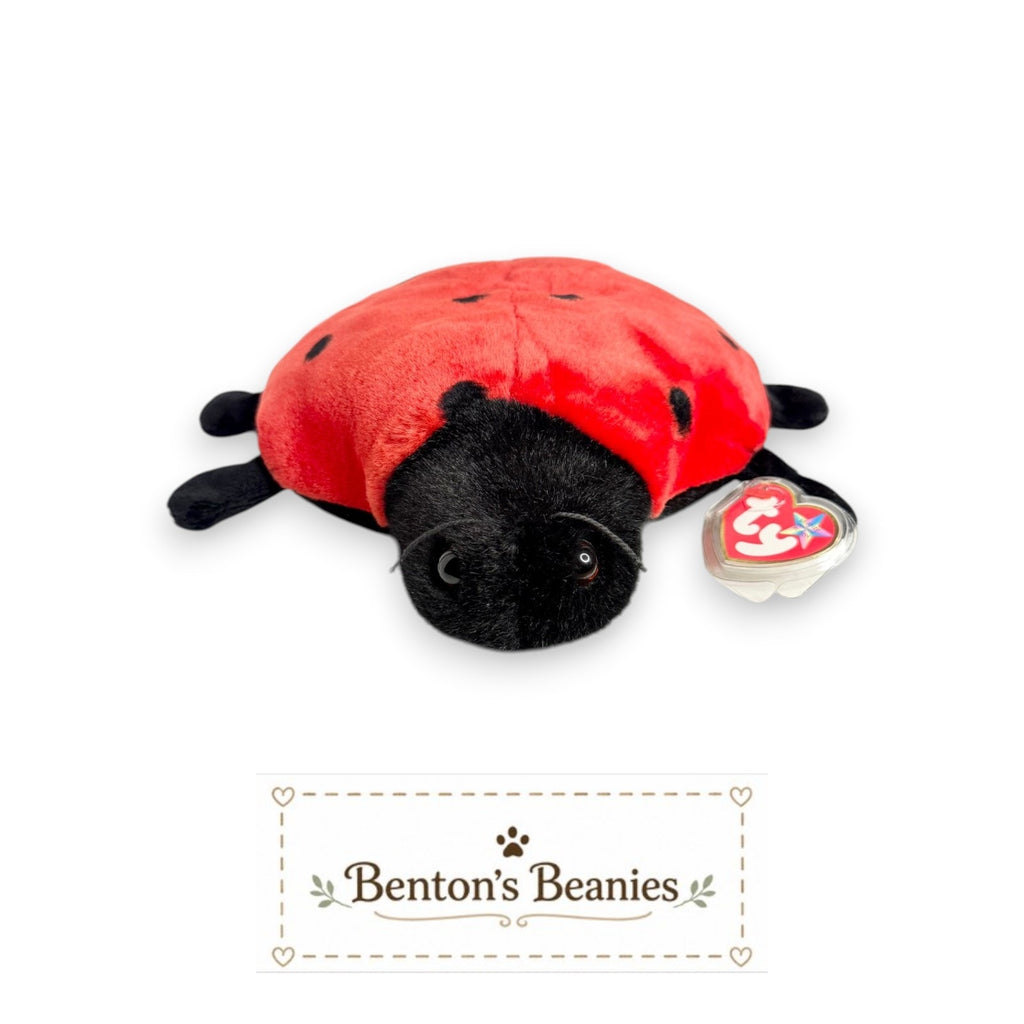 Lucky the Ladybug TY Beanie Buddies | Mint Heart & Tush Tags