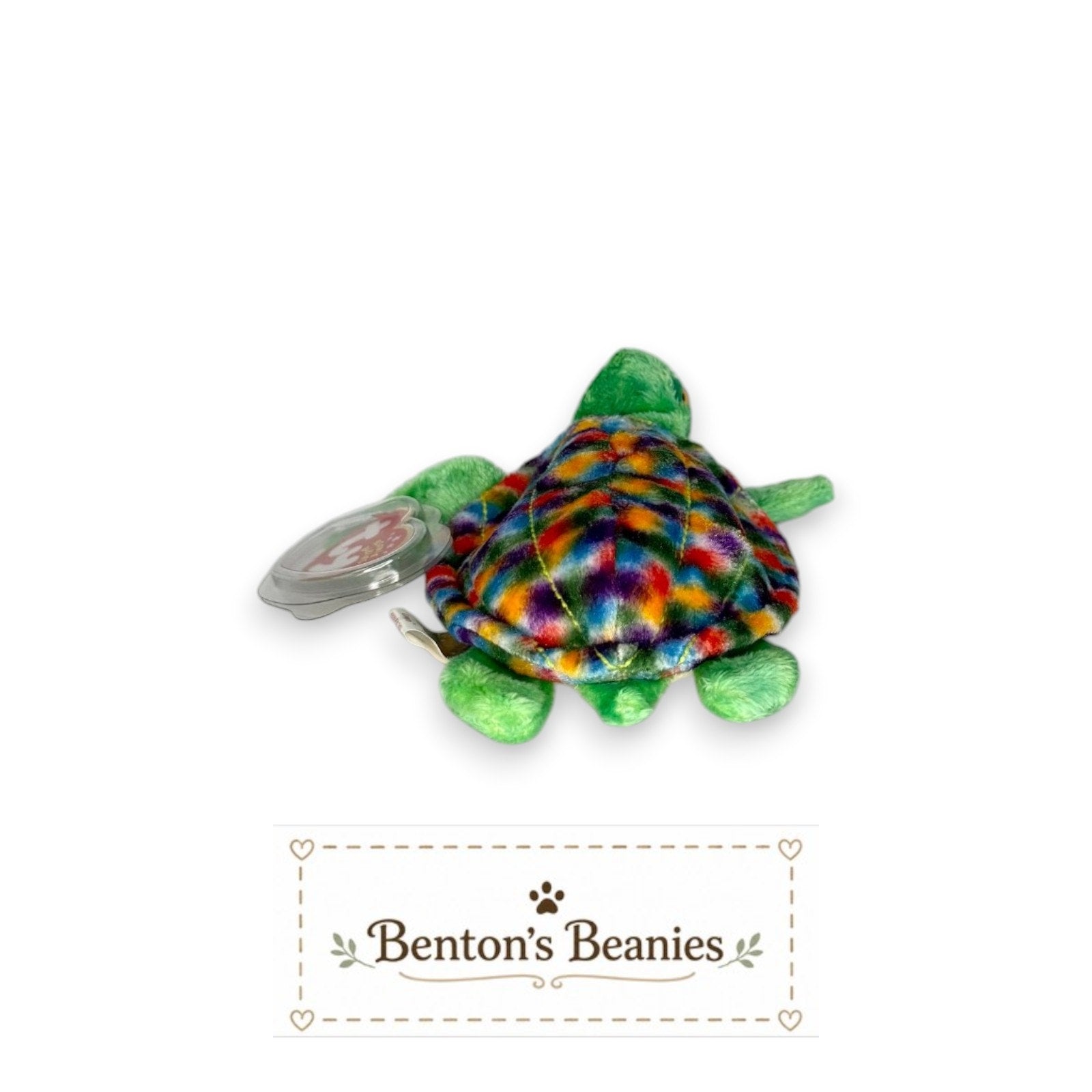 Zoom the Sea Turtle TY Beanie Baby | Mint Heart & Tush Tag