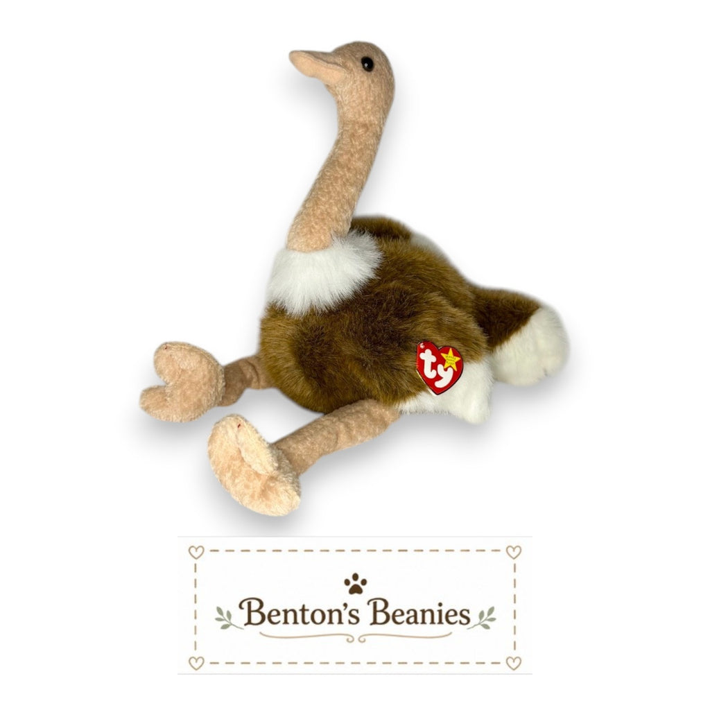 Stretch the Ostrich TY Beanie Buddies | Mint Tags