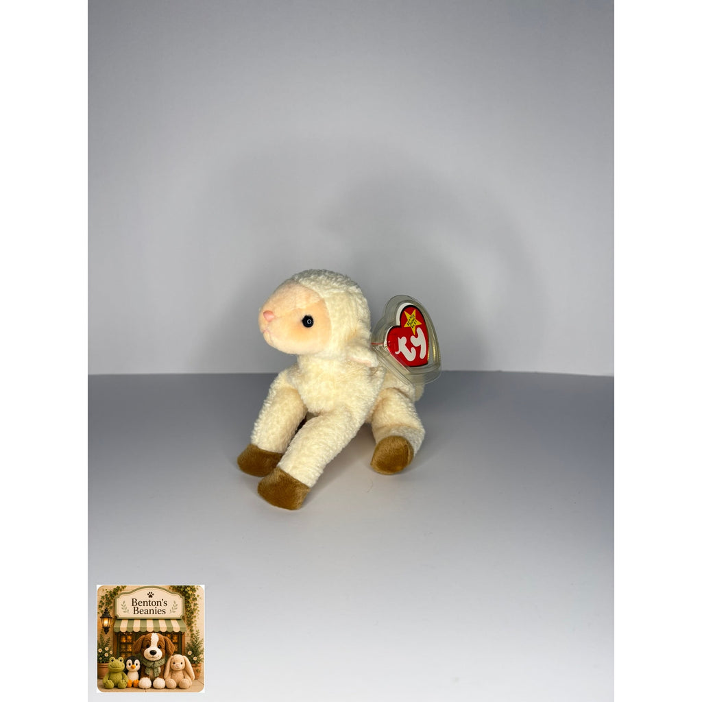 Ewey the Lamb TY Beanie Baby | Mint Heart/Tush Tag