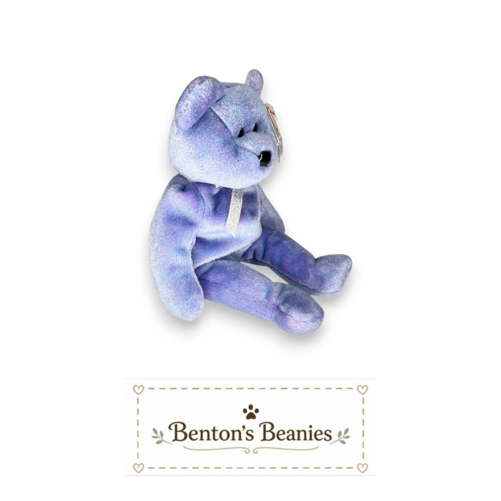 Clubby II the Bear TY Beanie Baby | Mint Heart/Tush Tag
