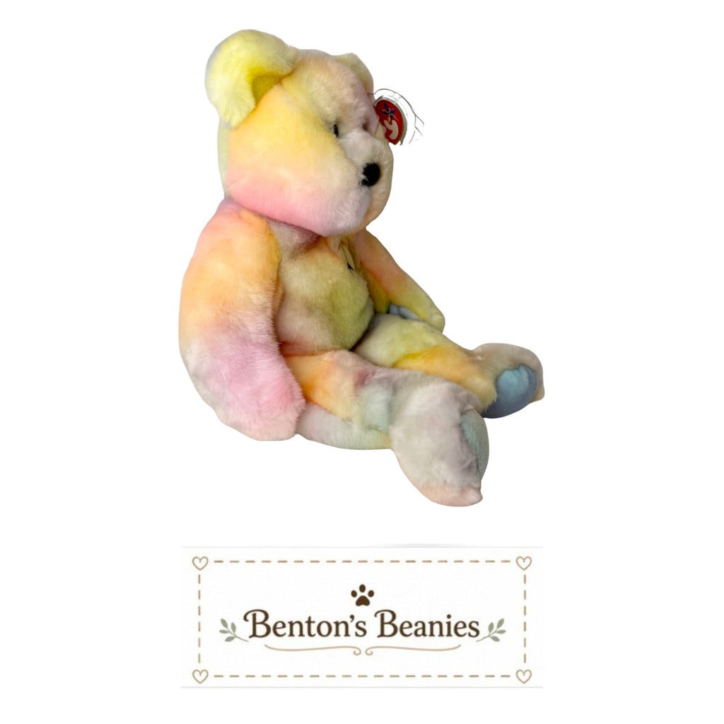 Peace Bear (Light) TY Beanie Buddies | Mint Heart Tush Tags
