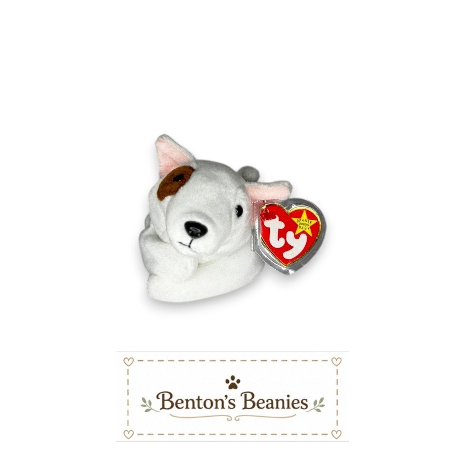 Butch the Dog TY Beanie Baby | Mint Heart & Tush Tag